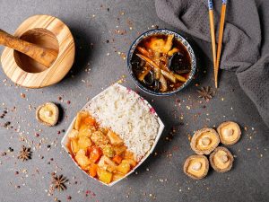 Pui cu ananas + Ciorbă de pui picantă