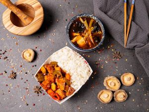 Pui picant în sos Coreean + Ciorbă de pui picantă